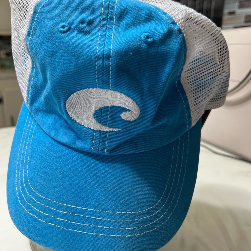 Blue and White Mesh Cap